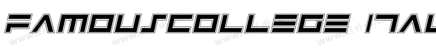 FamousCollege Italic字体转换